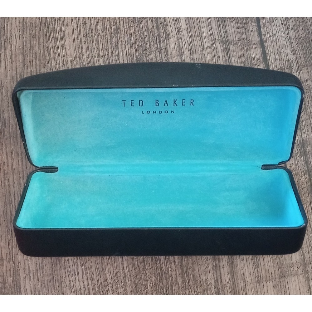Ted Baker London Black & Teal Eyeglasses/Sunglasses Hard Clamshell Case - Picture 2 of 3